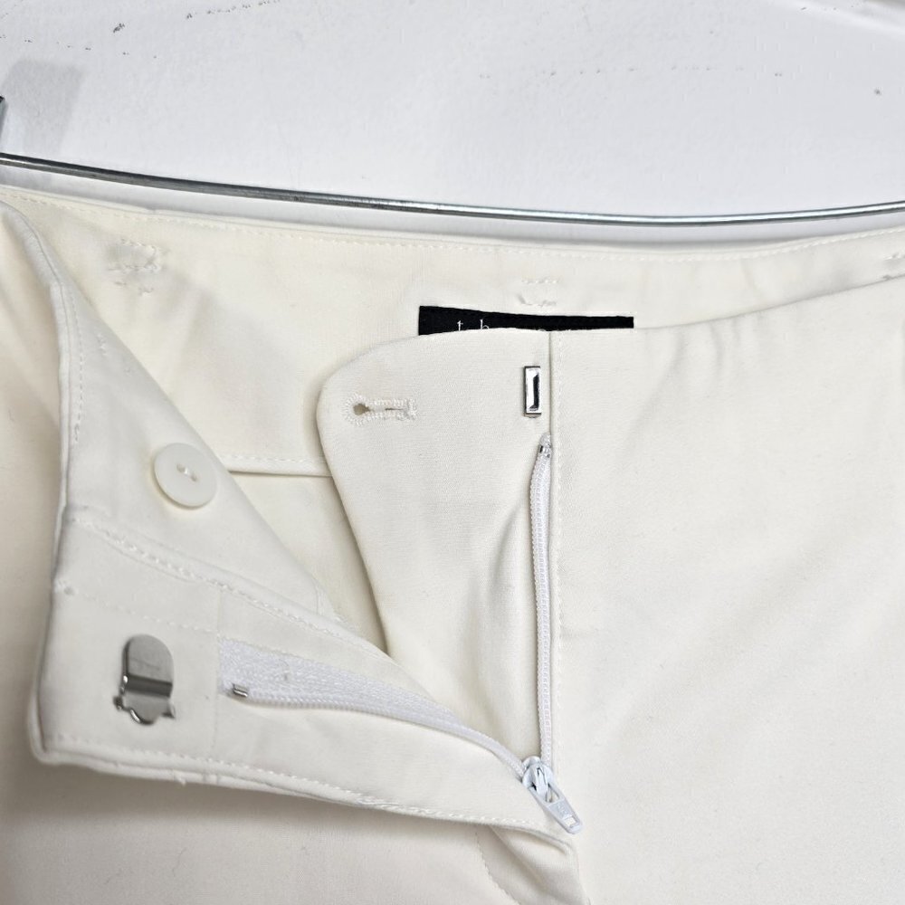 Theory Ivory White Straight Leg Ankle Length Trouser Pants - Picture 6 of 10